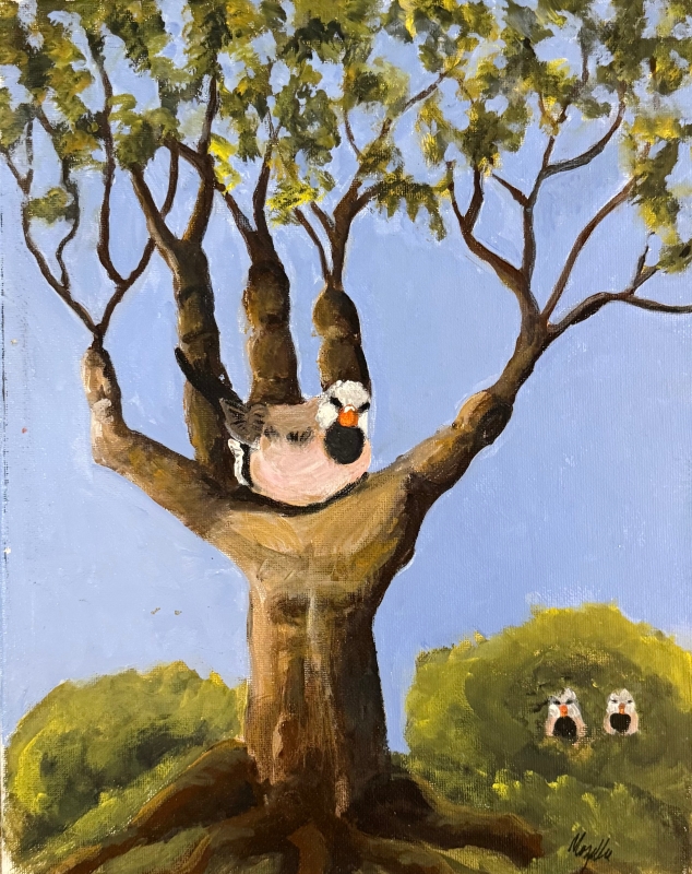 Bird in the Hand worth two in the bush by artist Mozelle Marks